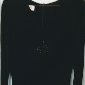 Talbot's Black Crepe Petite Midi Dress